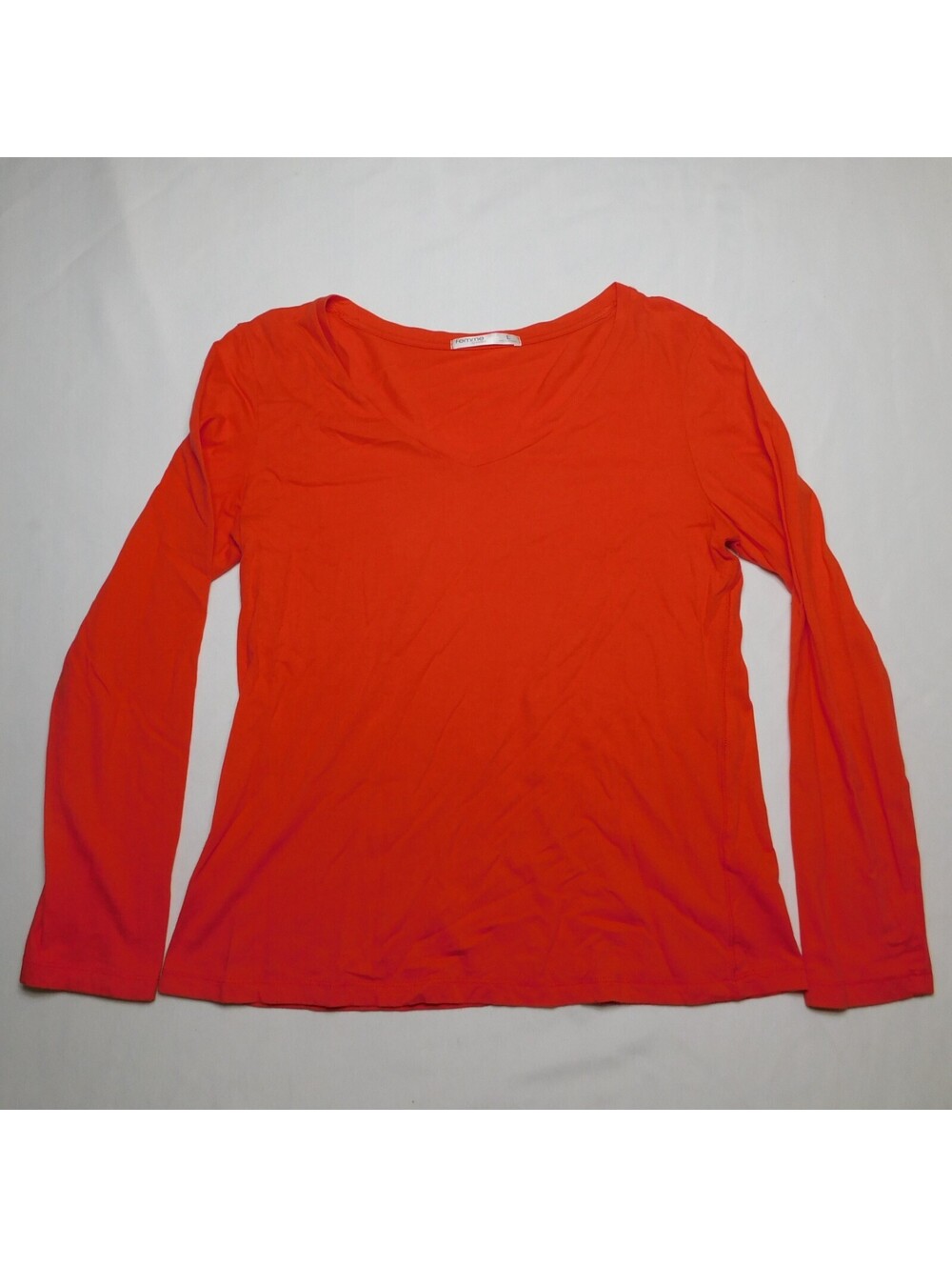 Femme by Tresics Burnt Orange Long Sleeve T-Shirt Womens Large Scoop Neck Tee